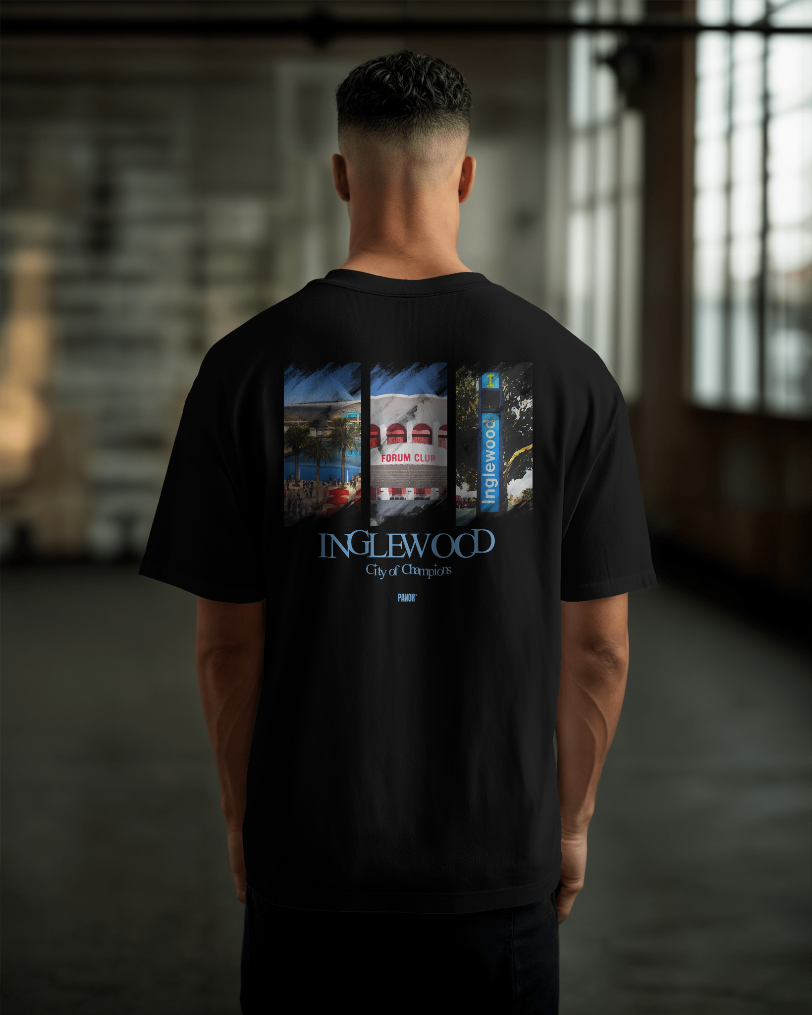 INGLEWOOD CITY OF CHAMPIONS OVERSIZED TEE